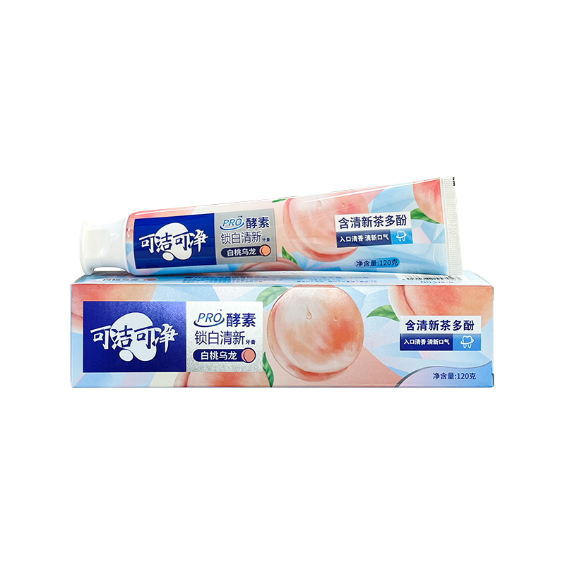 Pêssego branco Oolong contém polifenóis de chá clareando pasta de dente para adultos